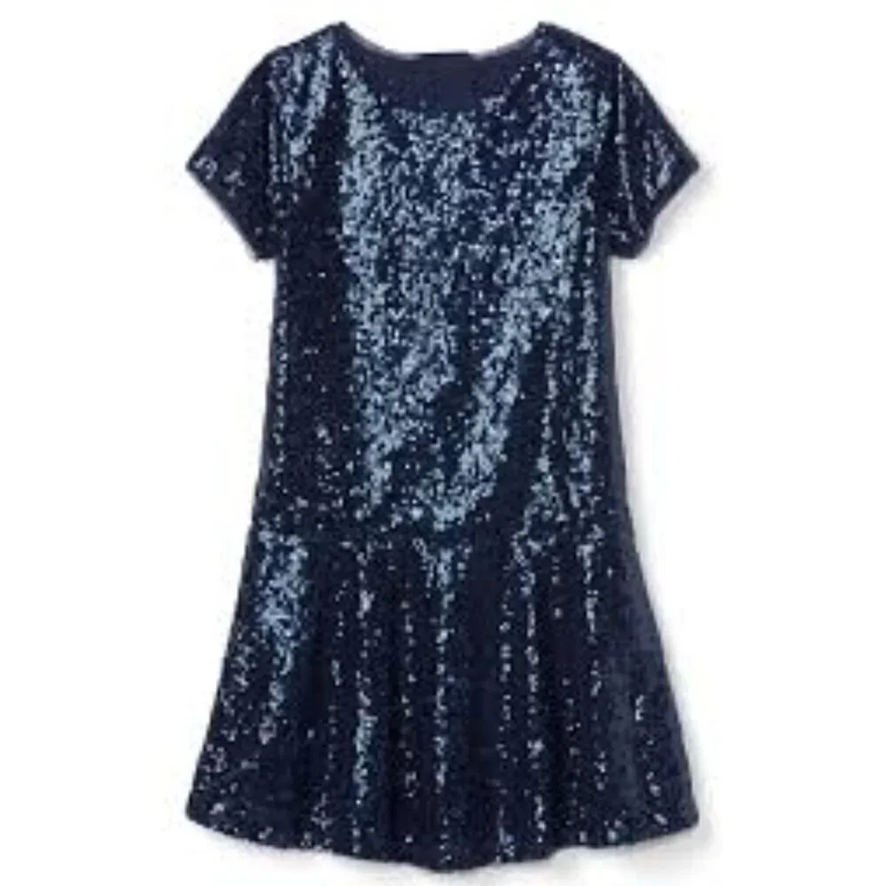 Gap Kids size XL/12 drop waist sequin dress Special occasion Holiday Blue